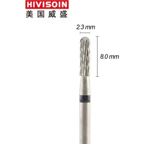 Straight Edge with Cross Cut (1501.023)- ISO194 -Tungsten Carbide Burs - HIVISOIN Carbide Nail Drill Bit&Dental Burs