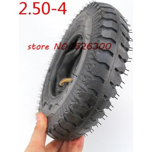 Size 2.50-4 Tire and Inner Tire Fit Motorcycle Tyre Gas Electric Scooter Bike Tire and Scooter Wheelchair Wheel
