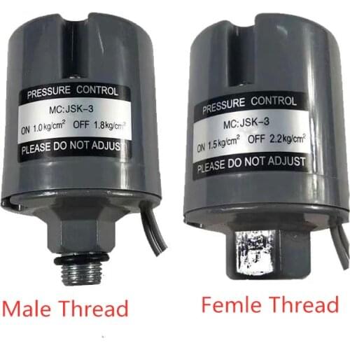 Regulador de presión de la bomba de agua mecánica ajustable interruptor de presión automático DN8 DN10 rosca hembra macho