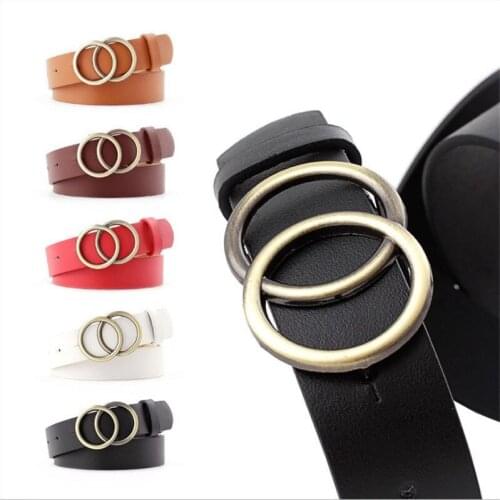 Jeans Women Belt Fashion Design Women Gold Buckle Waist Belts Leather Strap High Quality Cummerbund Waistband for Girl Dress