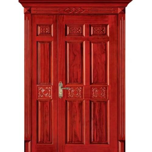 Luxury Carving Designs Thailand Oak Interior Single Solid Wood Door Entry Doors C005