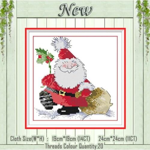 Santa Claus diy home decor painting Counted printed on canvas DMC 14CT 11CT Chinese Cross Stitch Needlework kits Embroidery Sets