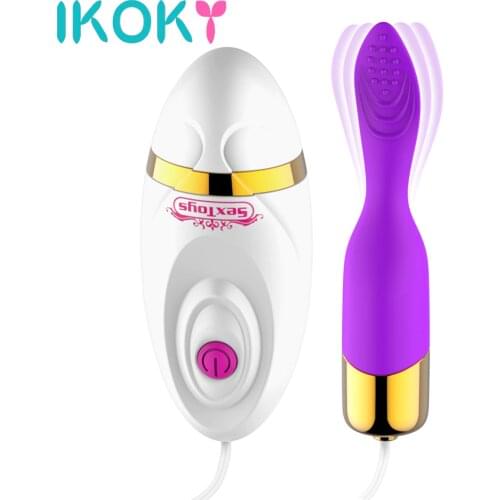 IKOKY Clitoris Stimulator Tounge Licking Vibrator G Spot Massager Vibrating Egg Sex Toys for Women Adult Products Vagina Ball
