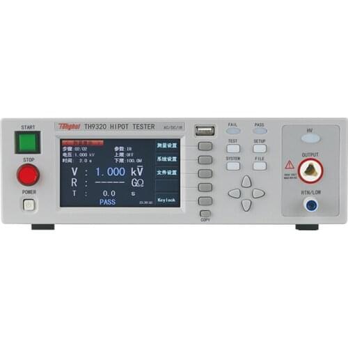 Tonghui TH9310 Hipot Tester Insulation Function Resistance Test AC/DC Withstanding Voltage Tester TH9320