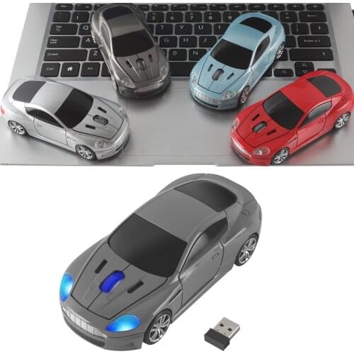 USB Optical Computer Mouse 1600DPI Sports Car Wireless Mouse 3D Mini Ergonomic Office Mice Portable PC Gamer Mause For Kids Gift