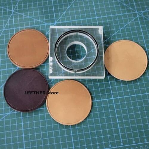 Japan Steel Blade Leather Knife Acrylic Mold Circular Indentation Punch Leather Template Tool Dies Cutte