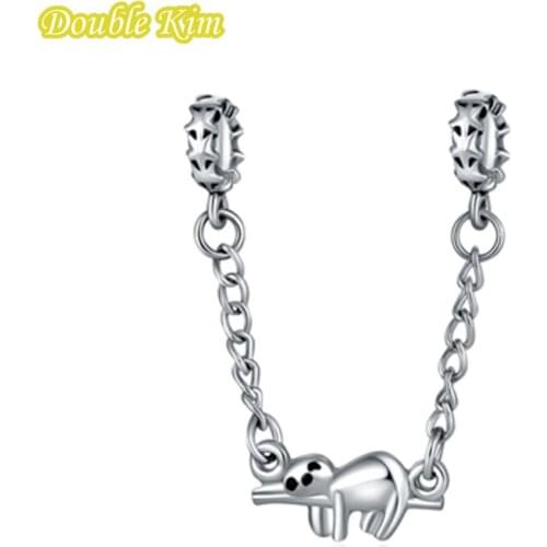 Star Sloth Pendant Bracelet Fine Safety Chain Alloy Fit Brand Charms Bracelets Bangle for Women Fashion Classic DIY Jewelry Gift