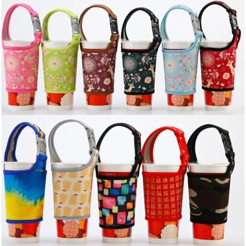 100pcs Bottle Storage Holder Milk Tea Coffee Hand Drinks Cloth Cover With Braces Anti Scald Neoprene Cup Sleeve Creative JF