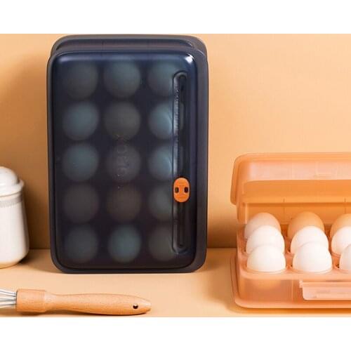15 Grid Portable Refrigerator Eggs Storage Box Household Kitchen Egg Holder Organizer Fridge Space Saver Organizer For Eggs