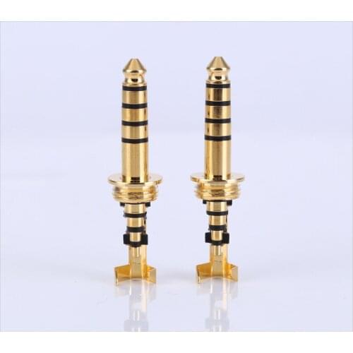 20Pcs Low lead 4.4mm 5Pole Plug 3.5mm 1/8'' Headphone Earphone DIY Plug Gold Plated For Sony PHA-2A TA-ZH1ES NW-WM1Z NW-WM1A