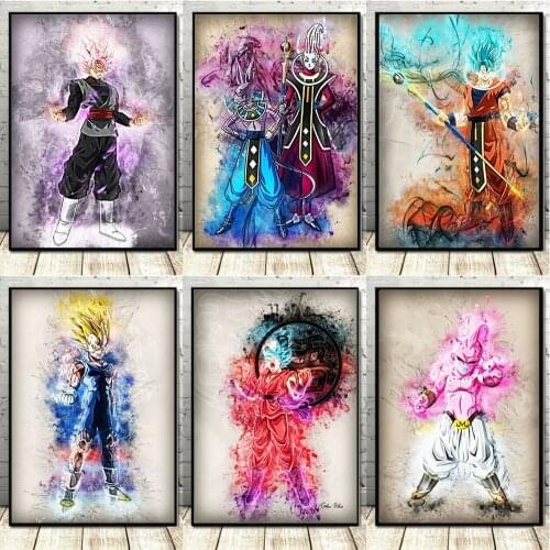 Anime Dragon Ball Canvas Painting Wukong Oolong Turtle Fairy Kobayashi Kobayashi Character Poster Living Room Bedroom HD Mural