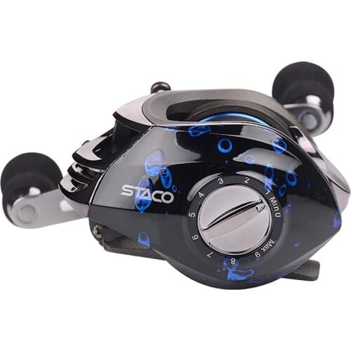 Baitcasting Fishing Reel 13+1 Ball Bearings Casting Reel Magnetic Braking System Baitcaster with Stainless Ball Bearings Reels