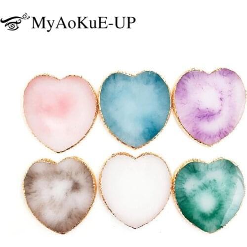 Color Crystal Eyelash Extension Glue Rings Acrylic Individual False Eyelash Glue Holder Ring Eyelash Adhesive Stand Pigment