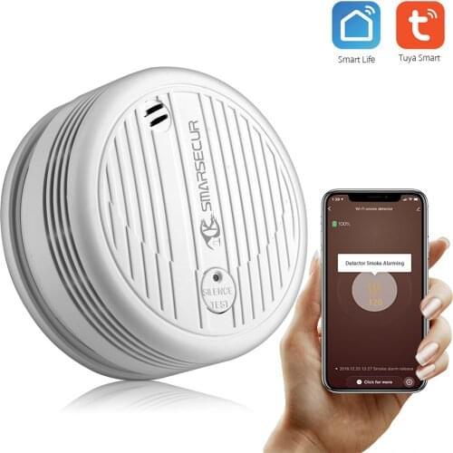 Tuya WIFI Smokes Detector Intelligent Alarm Intelligent Home Life Home Household Office Hospital Multifunction Utility Tools