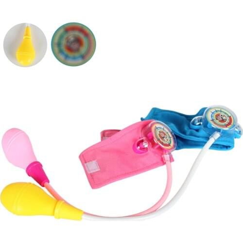 Children Pretend Family Doctor Game Toys Girl Play Nurse Volume Blood Pressure Toy Simulation Blood Pressure Meter For Kid Gift
