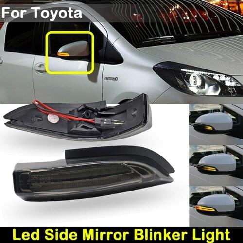 For Toyota YARIS AURIS CAMRY COROLLA PRIUS C VERSO LED Side Rearview Mirror Light dynamic amber Turn Signal Indicator Lamp