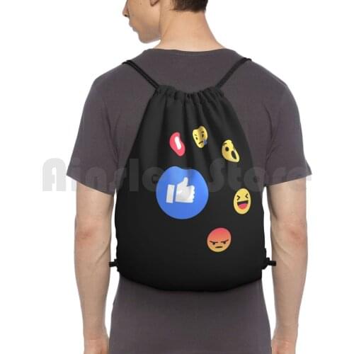 Like Facebook Backpack Drawstring Bags Gym Bag Waterproof Icon Social Media Cool Stuff Characters Creative Amazing