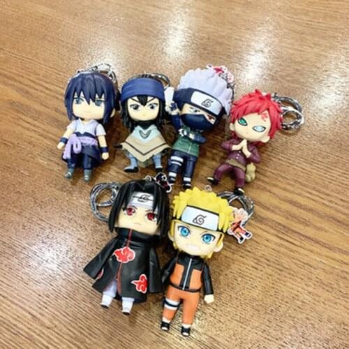 Ltachi Hatake Kakashi PVC Action Model Dolls Pendant Childrens Gifts Naruto Anime Figures Toys Keychain Uzumaki Uchiha Sasuke