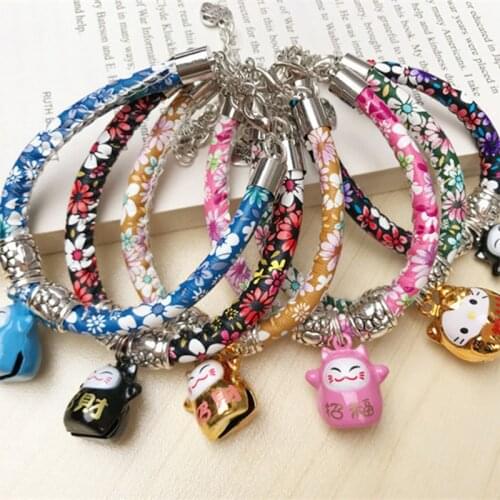Japanese And Ethnic Style Dog Collar Pet Collar, Charm Necklace Collar With Bell, Small Dog And Cat Collar Pet Supplies