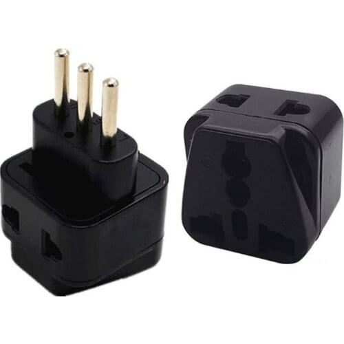 Black white Copper 10A 250V 2-into-1 Italy Chile Couba Uruguay Syria 3 pins travel power adapter plug socket convertor Type-N