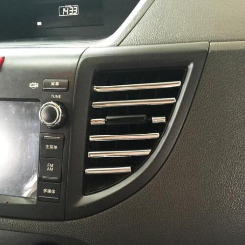 3m Interior Air Vent Grille Switch Rim Trim Outlet Decoration Strip Moulding Chrome Silver for Kia Rio K2 K3 K5 K4 Cerato,Soul