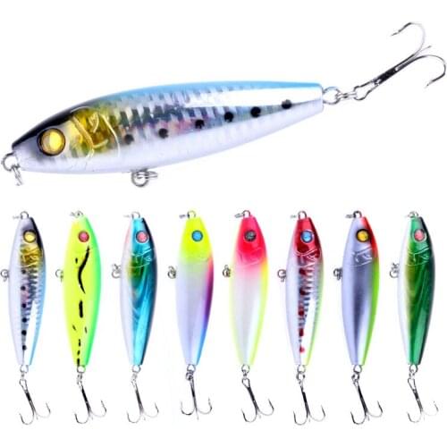 1Pcs Topwater Floating Pencil Fishing Lure 80mm 12g Fish Lures Artificial Hard Bait Pesca Fishing tackle