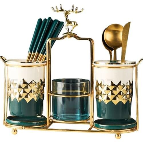 Chopsticks storage rack drain chopstick holder household kitchen chopsticks knife fork spoon storage light luxury chopsticks