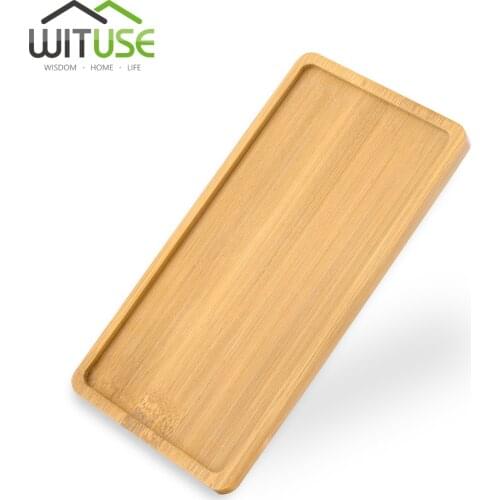 17.5x8.8cm Rectangle Planters Stand Favor China Simple Style Succulent Pot Tray Minimalism Succulent Pot Bamboo Tray Flower