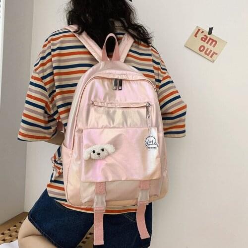 Gradient Color School Bags for Teenage Girls Female Korean Style Travel Backpack Large Capacity Student Book Bagpack MD0242