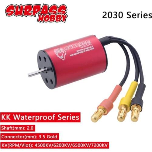 Waterproof 2030 2.0mm 4500KV 6500KV 7200KV 2S Brushless Motor for 1/20 1/18 GTR/Lexus RC Drift Racing Car Truck Parts
