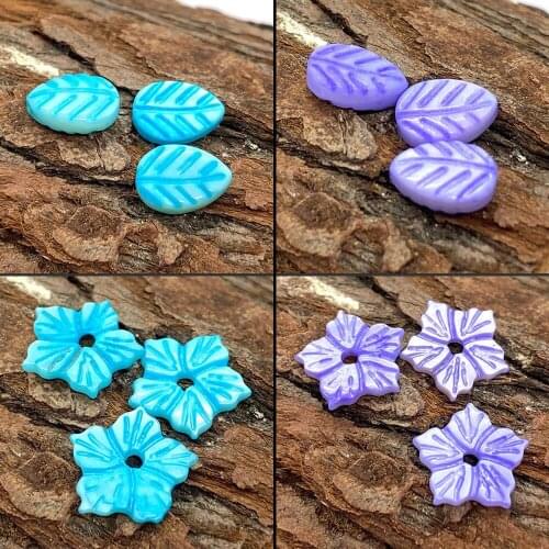 High Quality 5pcs Natural Carved Pearl Shell Leaves Daisy Beads for DIY Fashion Jewelry Beads Jewelry Making Pandora Charms