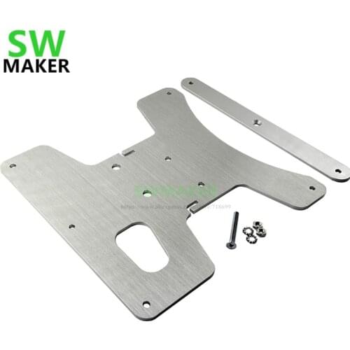 SWMAKER Y Carriage Plate aluminum plate with 3-point Leveling nuts Oxidation treatment for Creality Ender-3 ender-3s Heated Bed