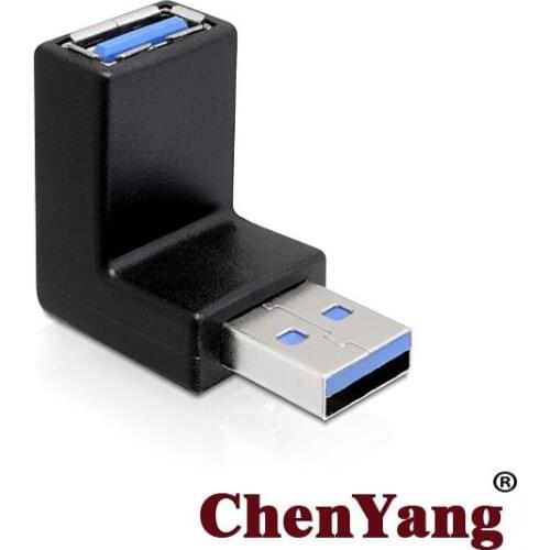 Zihan 5Gbps USB 3.0 A Male to Female Extension Cable 90 Degree Right Angled Adapter