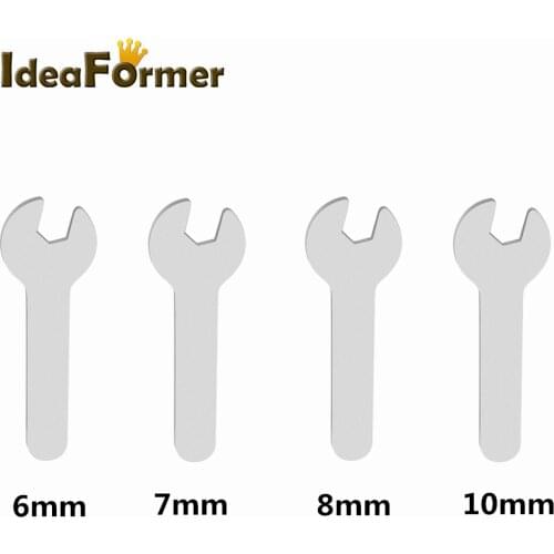 3D Printer Accessories 1pc 6/7/8/10mm Opening Spanner Wrench for MK8 Nozzle / E3D V6 Nozzles 3D Printer Tool Spare Parts