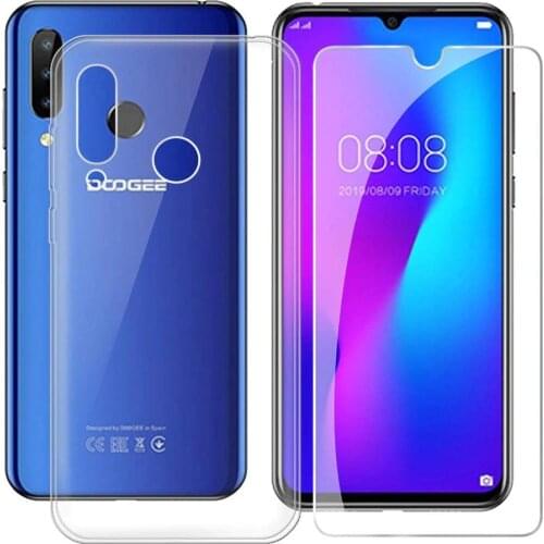 For Doogee N20 Soft Case For For Doogee N20 Pro Tempered glass Luxury Soft TPU Phone Case With Tempered glass For Doogee N20
