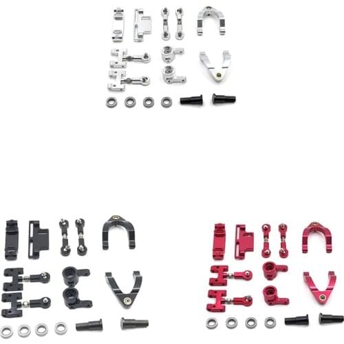 For WPL D12 1/10 RC Truck Car Metal Upper Lower Swing Arm Steering Cup with Axle Shaft Set Upgrade Parts Accessories