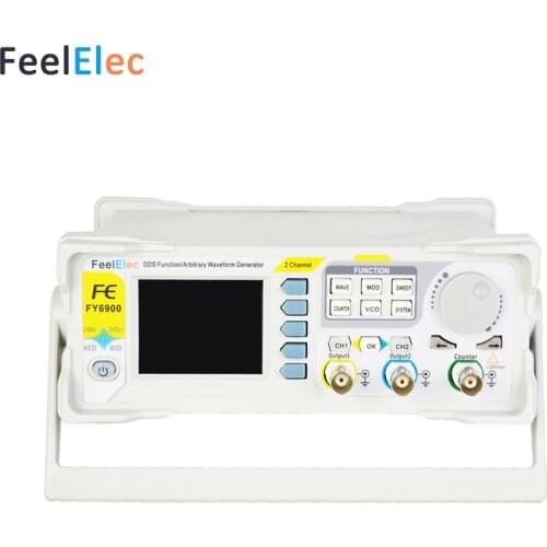 FeelTech FY6900 20M/60M DDS Dual-Channel Arbitrary Waveform Pulse Function Signal Generator with High Quality