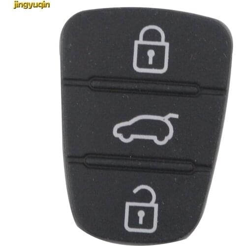 Jingyuqin 50pcs 3 Buttons Silicone Remote Key Rubber Padbutton Replacement for Hyundai I30 For Kia K2 K3 Styling