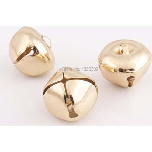 6pcs/lot Large size gold color 36mm Jingle bell Festival Party Christmas Tree Decoration bells