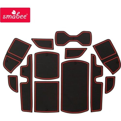 Smabee Gate slot mats For HONDA ACCORD 2018 red/blue/white ACCORD10 Cup Holders Interior Accessories Door Groove Mat 12pcs
