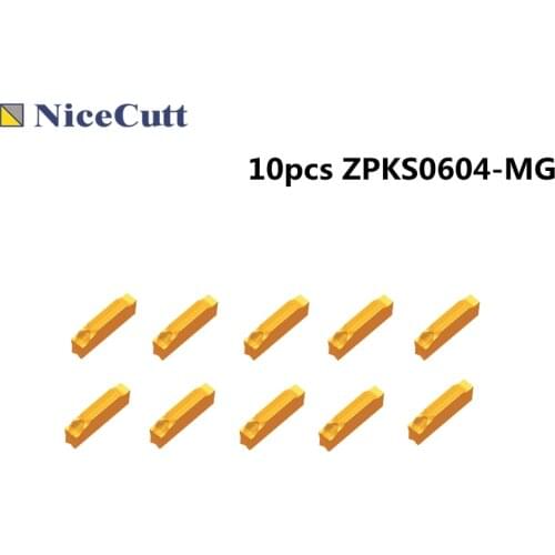 Nicecutt Grooving Insert ZPKS0604-MG For 10pcs Machining Stainless Steel Carbide Blade CNC Metal Lathe Tools