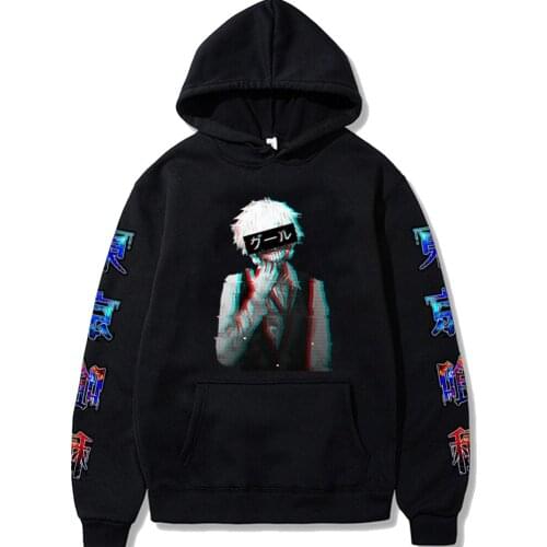 2021 Hot Japanese Anime Tokyo Ghoul Cool Hoodies Harajuku Unisex Kaneki Ken Sweatshirts Female Tops