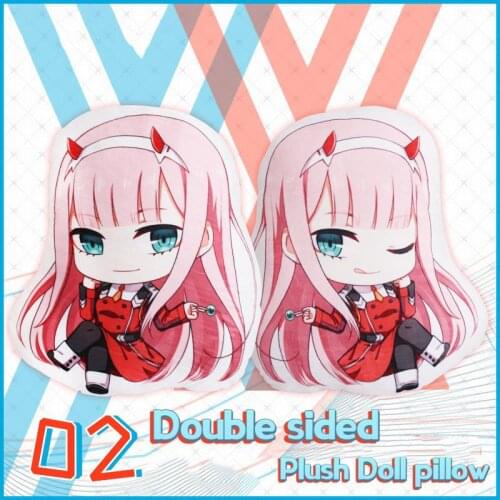 DARLING in the FRANXX Anime Manga Peripheral Plushies Two Dimensional Zero Two Cartoon Cushion Pillow Stuffed Plush Doll Toys