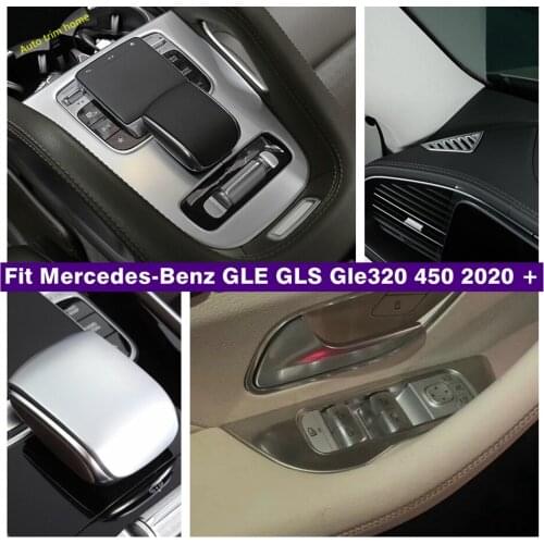 Matte Interior Refit Kit Lift Button / Gear Shift Head Knob / Air AC Cover Trim For Mercedes-Benz GLE GLS Gle320 450 2020 2021