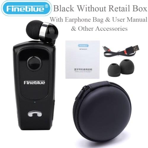 Mini Fineblue F920 Wireless Retractable Portable Bluetooth Headset Headphone Remind Vibration Wear Clip Sports Running Earphone