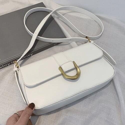 Solid Color Crossbody Bags for Women Leather Flap Messenger Bags Sac A Main Femme Simple Female Shoulder Bag Vintage Handbag New