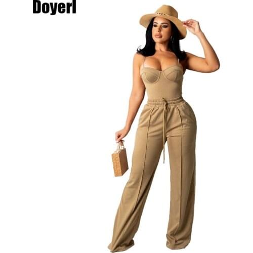 Casual Two Piece Pants Set Women Summer Crop Top and Wide Leg Pant Suits Vacation Elegant 2 Piece Sets Womens Outfits Female