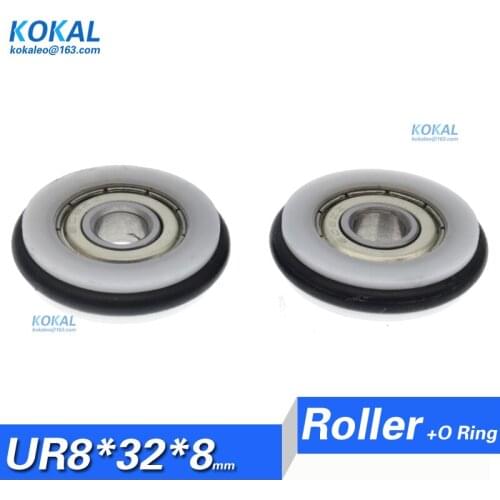 1pcs Buna-N rubber O rubber ring rubber rubber roller, mute elasticity, 608 bearing pulley for blackboard/fishing tackle