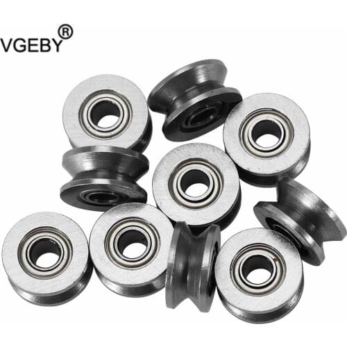 10Pcs 624ZZ Ball Bearings V/U Groove Pulley Bearing Used In Rail Track Linear Motion System Ball Bearing Hardware