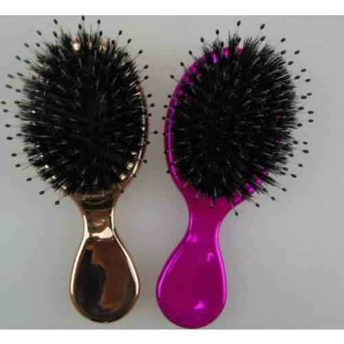 Pig 's Bristles Hair Brush Comb Egg Round Shape Soft Styling Tools Hair Brushes Detangling Comb Salon Hair Care comb For Travel